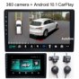 Android 10.1 Radio Navigation touch screen monitor + 360 degree camera Car AVM around view bird eye 24 hours parking defense