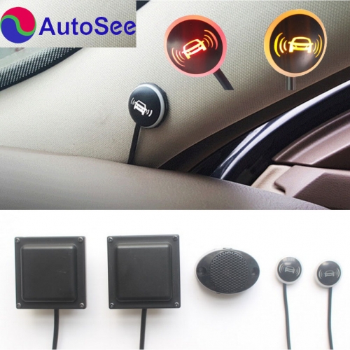 2 color LED Car BSD BSM Blind Spot Detection system 24GHZ Microwave Radar Sensor Auto Monitoring light alarm